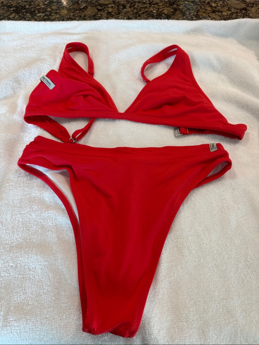 Rhythm. Red Triangle Bikini Set